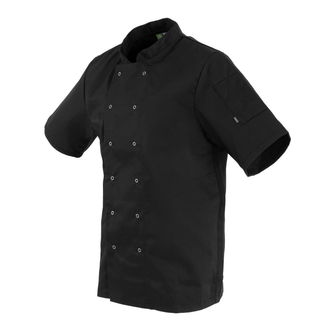 Veste de cuisine mixte Whites Vegas manches courtes noire - NISBETS