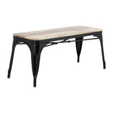 Banc d'intérieur avec assise en bois de manguier et cadre - NISBETS