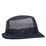 Chapeau Trilby bleu marine avec résille - NISBETS