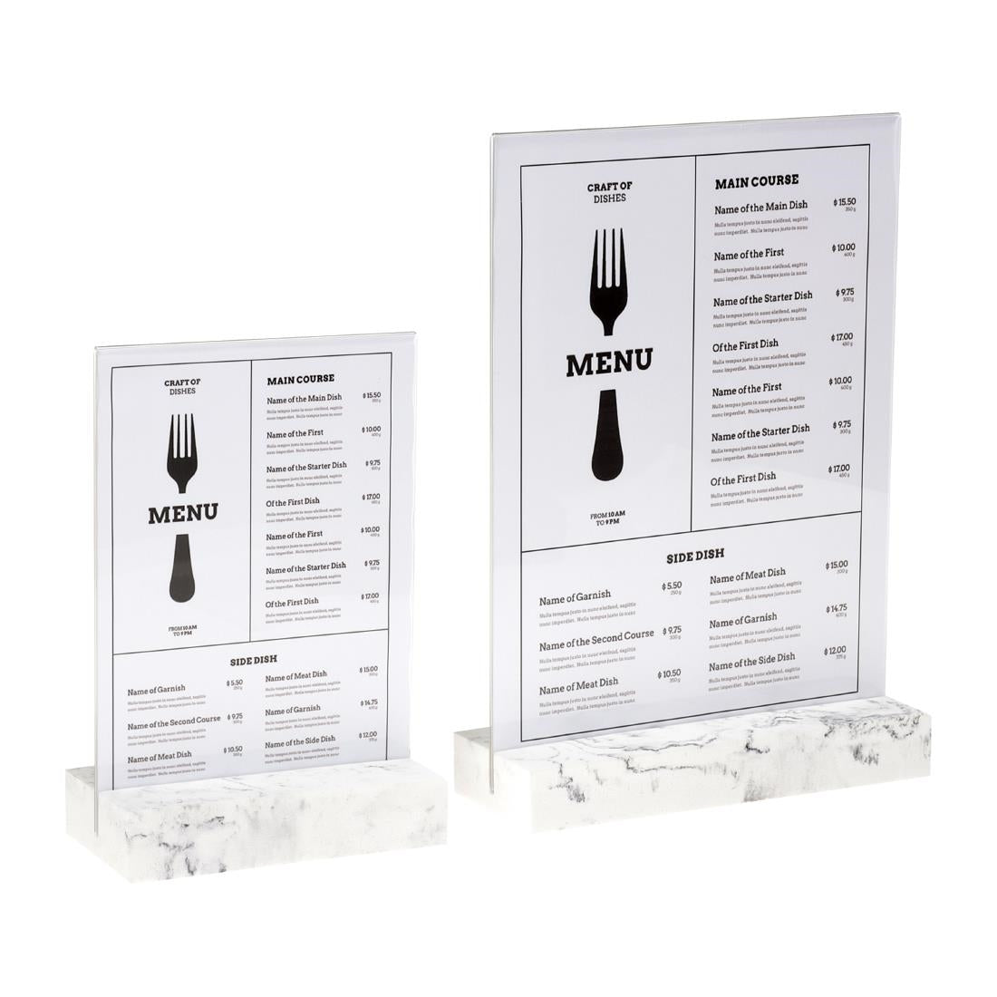 Présentoir de table Europel A4 polystone blanc