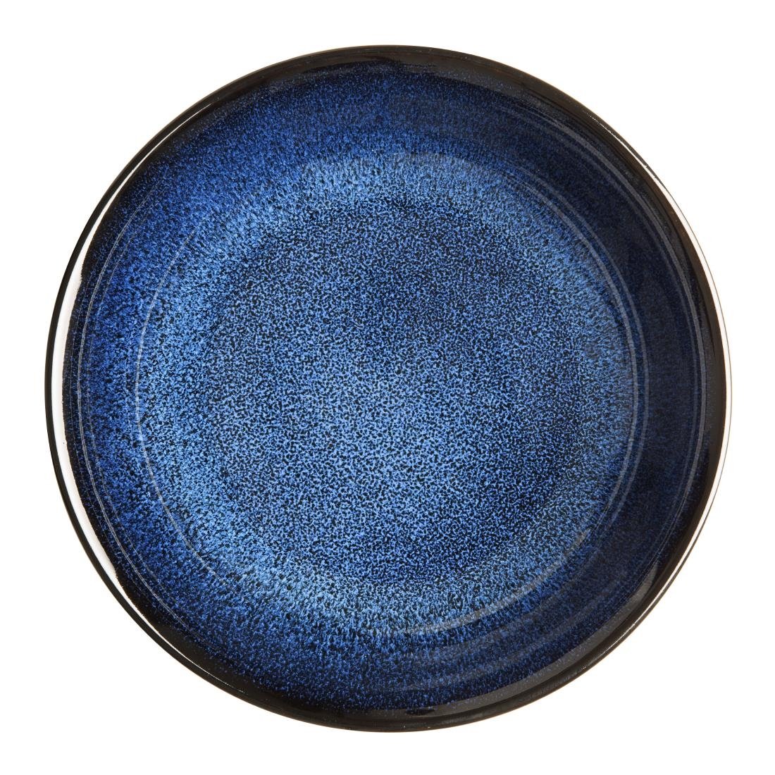 Bols plats Olympia Luna bleu nuit 210 mm (lot de 4)