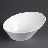 Bols ovales inclinés Olympia Whiteware 222 x 246mm (Lot de 3) - NISBETS