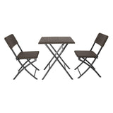 Table pliante carrée marron Bolero 620mm
