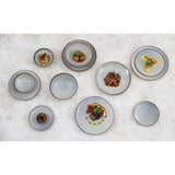 Assiettes plates Olympia Drift gris uni 230 mm (lot de 6)