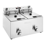 Friteuse électrique double avec minuterie Buffalo 2x8L
