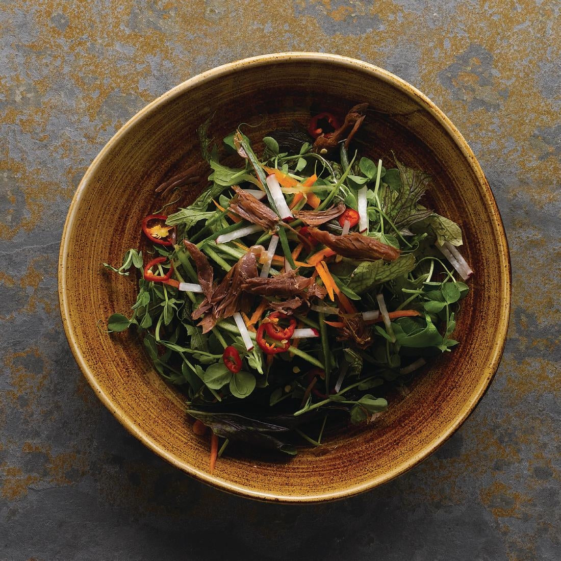 Assiettes coupes rondes Churchill Stonecast Patina Vintage Copper 182mm (Lot de 12)