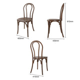 Chaises en résine style bois courbé Bolero Soho noyer (lot de 4)