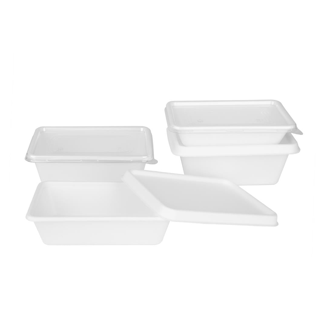 Barquettes alimentaires en bagasse Fiesta Compostable 500ml (lot de 100)