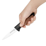 Couteau d'office Hygiplas Pro marron 8,5cm - NISBETS