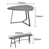 Table de pique-nique avec bancs Bolero Valletta - NISBETS