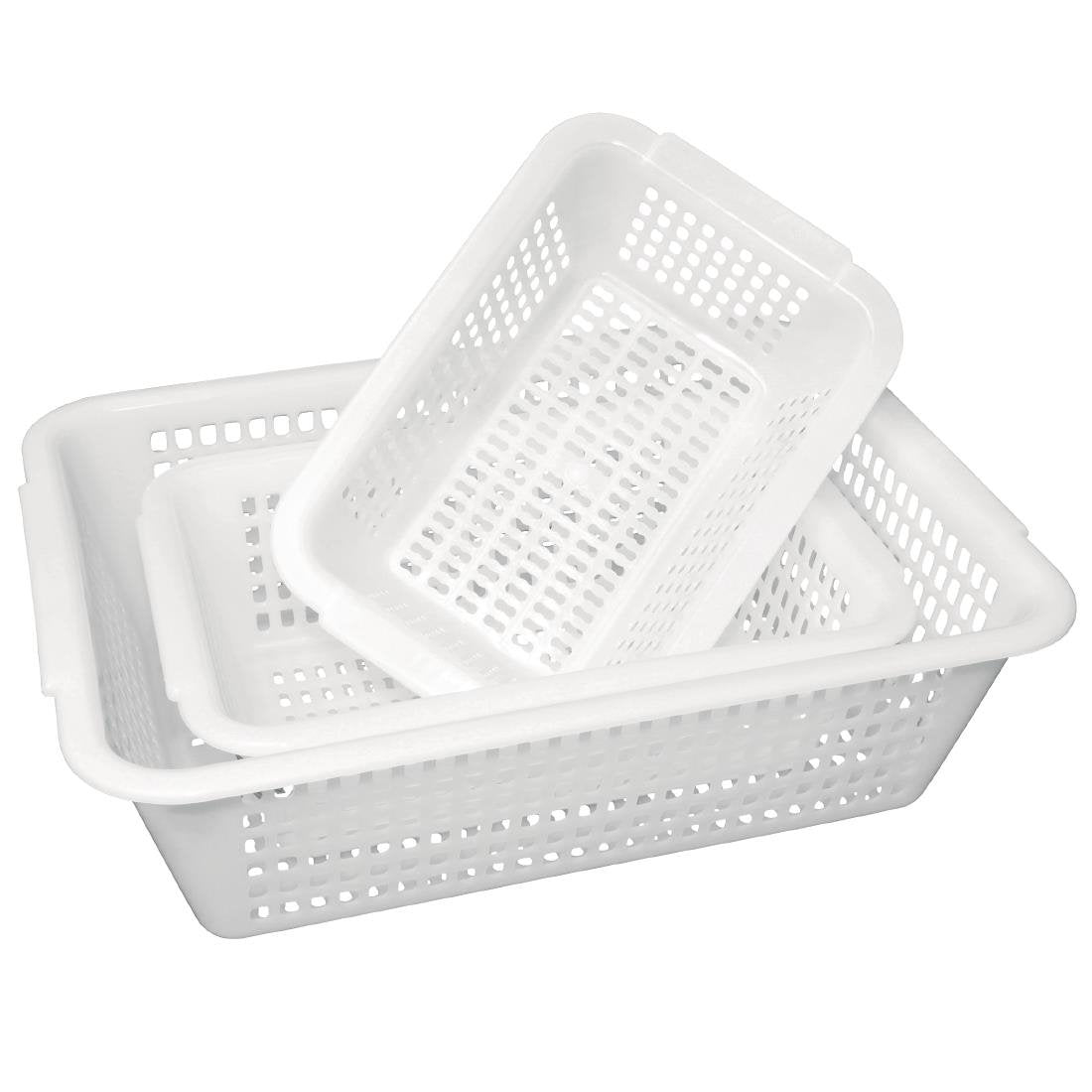 Passoire rectangulaire blanche Vogue 395 x 303mm - NISBETS
