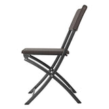 Chaises pliantes en rotin PE Bolero marron (lot de 2)