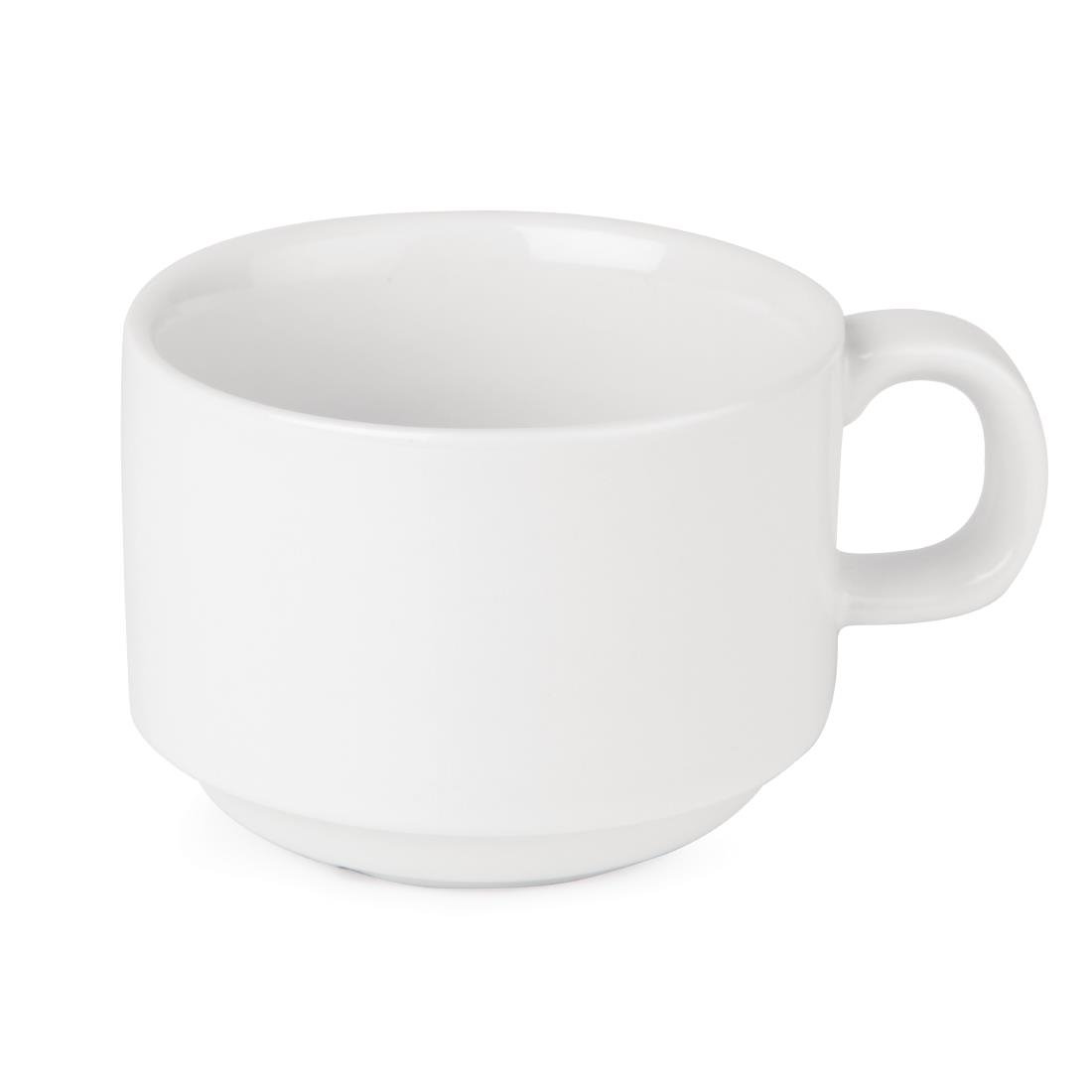 OFFRE SPÉCIALE Ensemble de tasses à thé et de soucoupes empilables Olympia Athena (lot de 24) - NISBETS