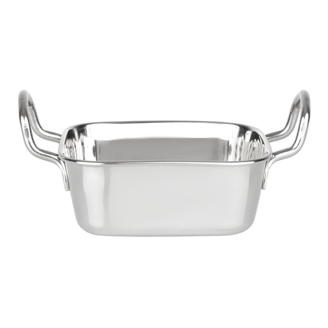 Plat de présentation en inox carré Olympia 115x115mm