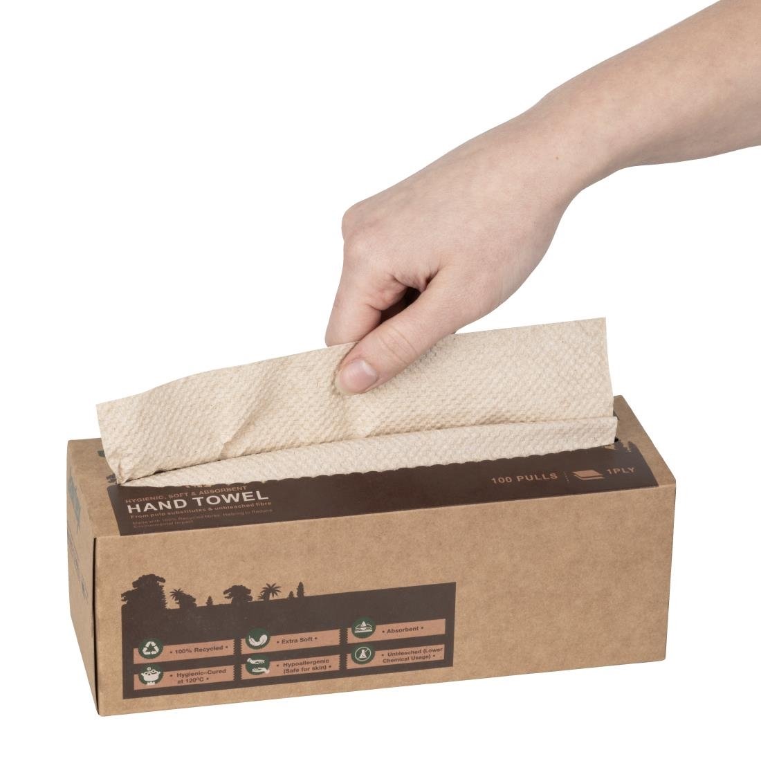 Essuie-mains Jantex Green 100% recyclé 1pli 100 feuilles (lot de 36) - NISBETS
