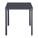 Table carrée en acier Bolero Adeline 700mm bleu ardoise