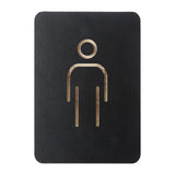 Plaque signalétique noire Europel homme
