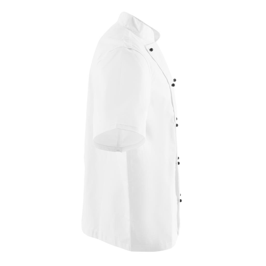 Veste de cuisine mixte Whites Chicago manches courtes blanche - NISBETS