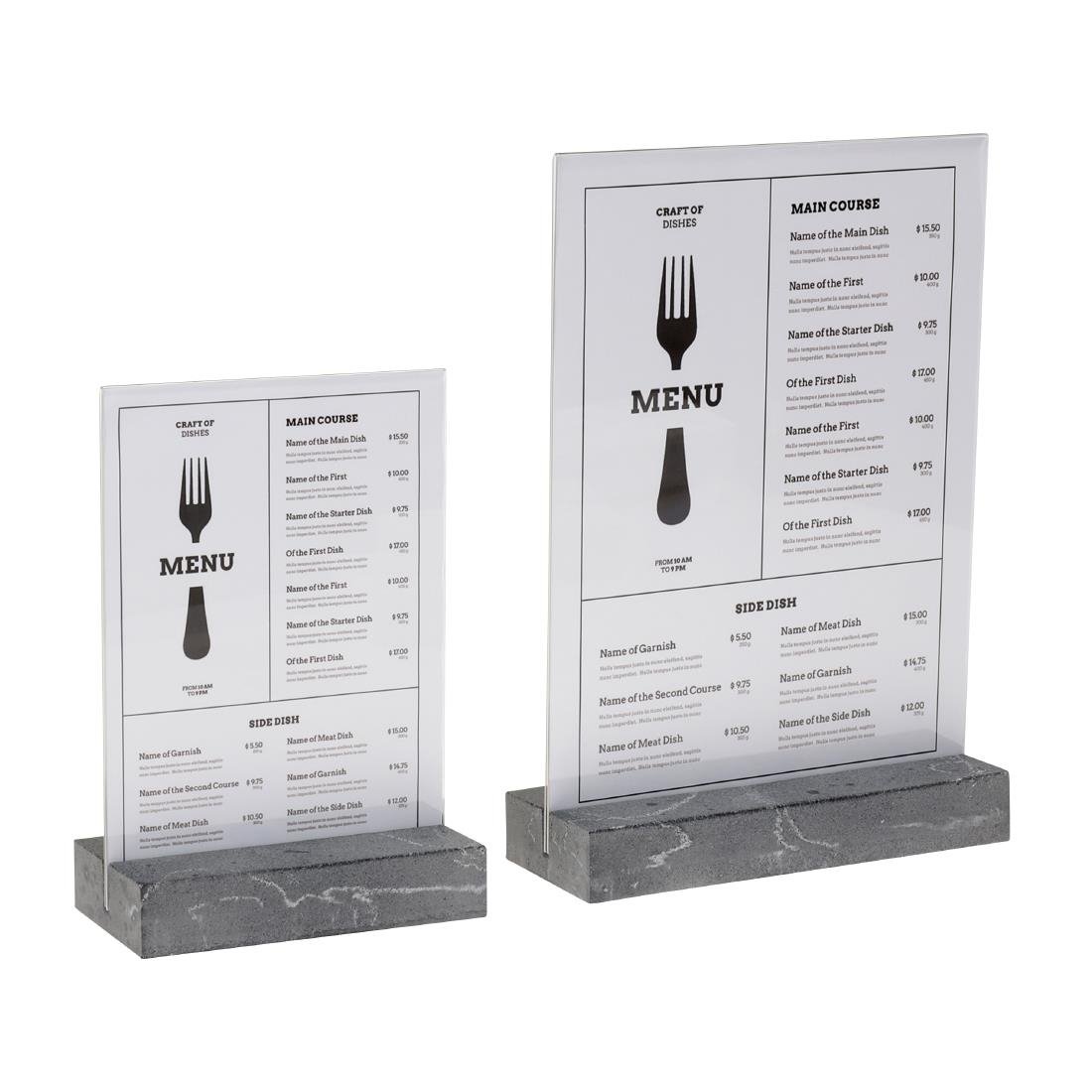 Présentoir de table Europel A5 polystone anthracite