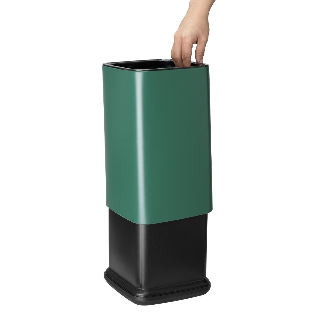 Poubelle carrée Bolero verte 10L
