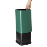 Poubelle carrée Bolero verte 10L