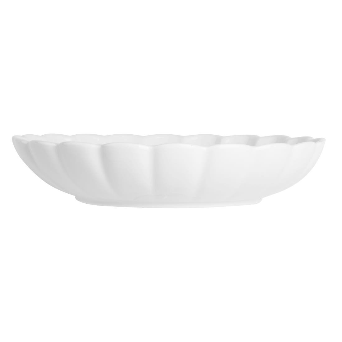Bols festonnés Olympia Bloom blancs 230 mm (lot de 6) - NISBETS