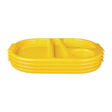 Petits plateaux repas à compartiments en polypropylène Olympia Kristallon jaunes 321mm (Box 10)