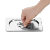 Ensemble de 4 bacs GN 1/4 en inox avec couvercles Vogue - NISBETS