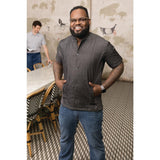 Veste mixte à boutons pression manches courtes Chef Works Tribeca denim noir S - NISBETS