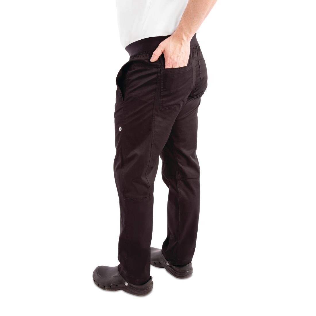 Pantalon slim léger homme Chef Works noir - NISBETS