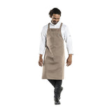 Tablier bavette croisé mixte Chaud Devant Nordic argile 75x100 cm