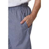 Pantalon de cuisine mixte Whites Vegas petits carreaux bleu et blanc - NISBETS