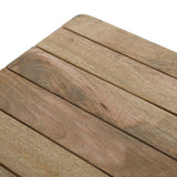 Table à manger à plateau à lattes en bois de manguier et piètement gris acier Bolero Bistro 650 mm - NISBETS