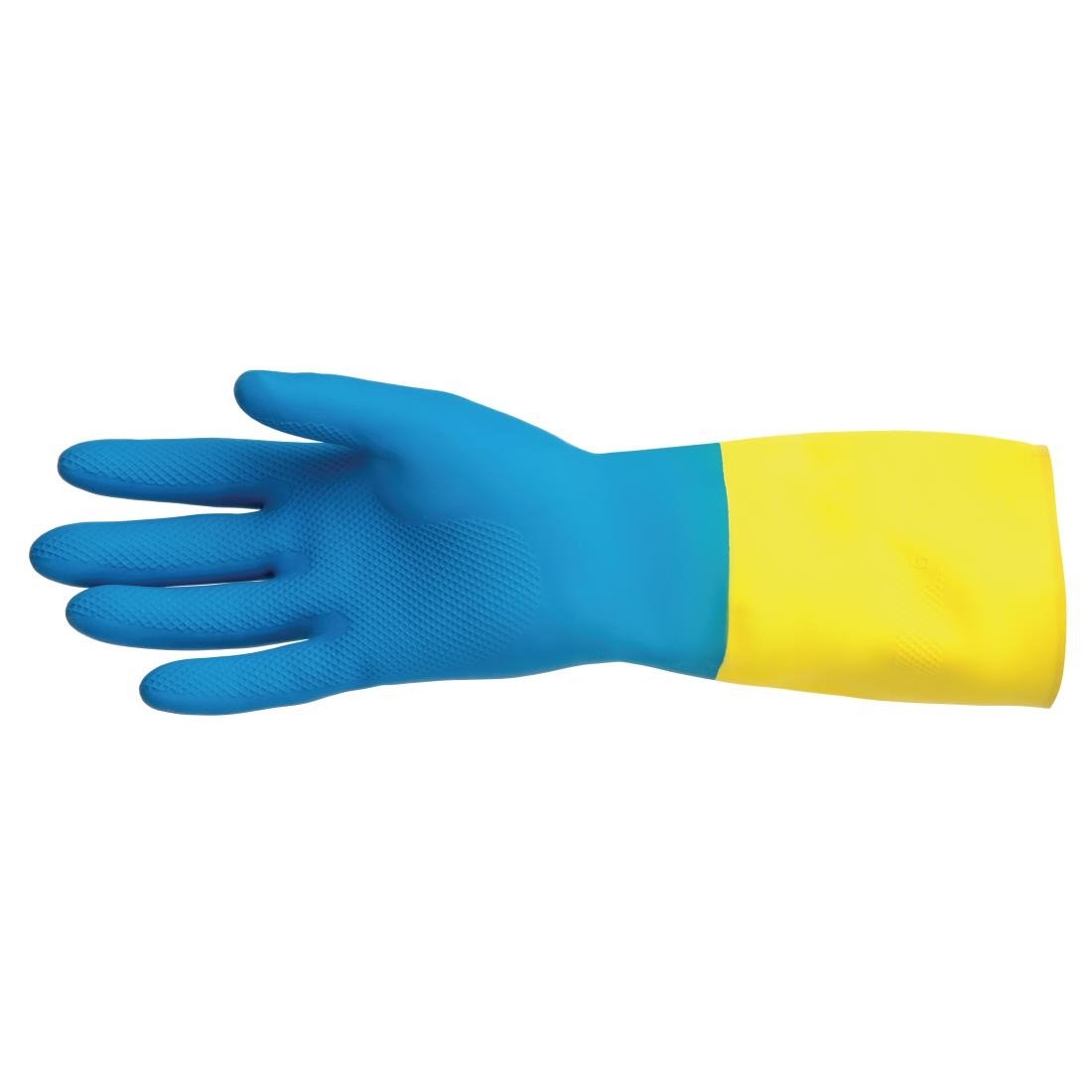 Gants étanches protection chimique légère bleus et jaunes Mapa Alto 405 - NISBETS