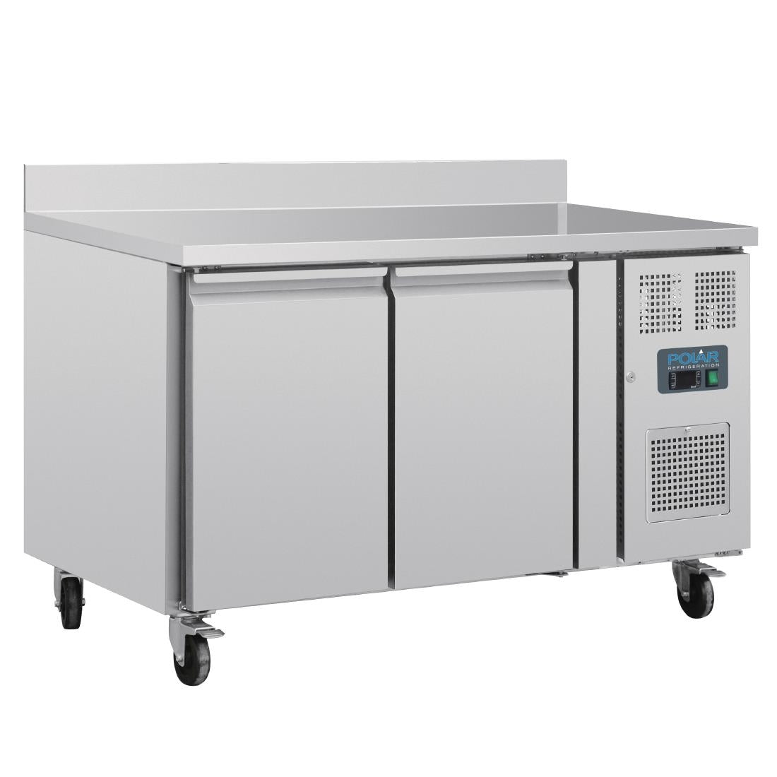 Table réfrigérée positive 2 portes Polar Série U avec dosseret 282L