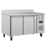 Table réfrigérée positive 2 portes Polar Série U avec dosseret 282L