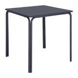 Table carrée en acier Bolero Adeline 700mm bleu ardoise