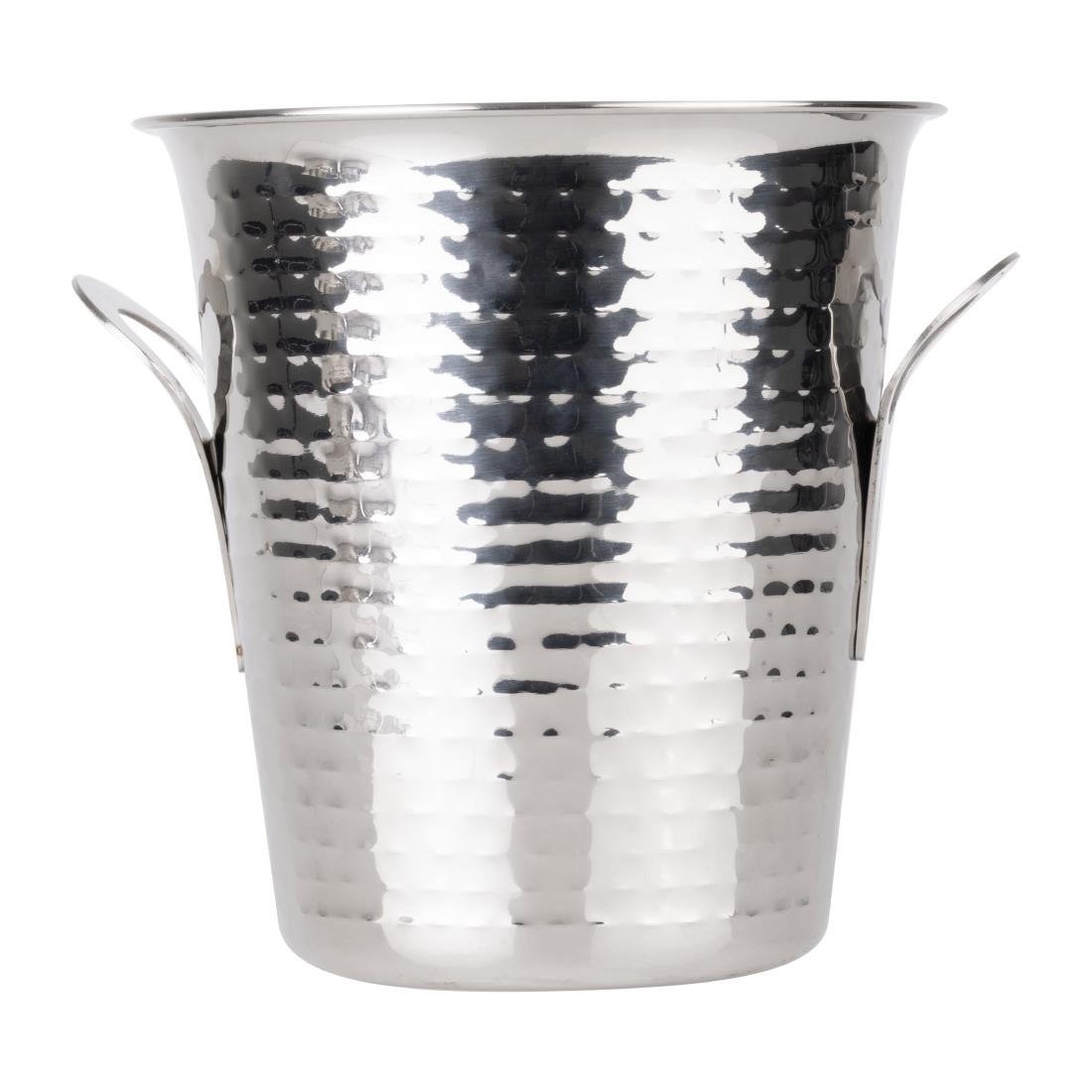 Seau à vin évasé martelé en acier inoxydable Olympia 4,3 L - NISBETS