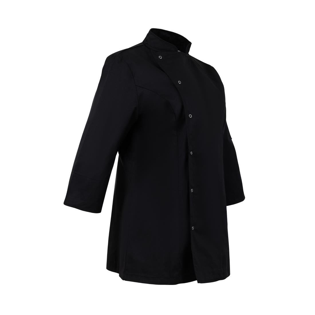 Veste de cuisinier femme ajustée Whites noire - Taille S