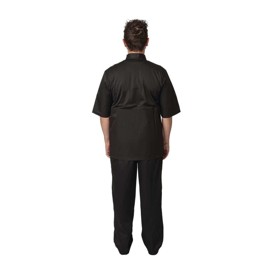 Veste de cuisine mixte Cool Vent Chef Works Montreal noire - NISBETS