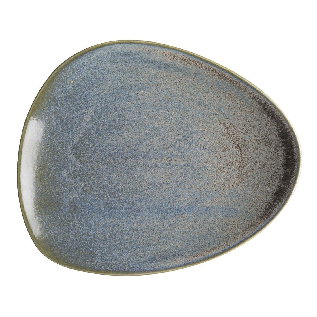 Assiettes triangulaires Olympia Ember Blue 250mm (lot de 6)
