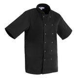 Veste de cuisine mixte Whites Vegas manches courtes noire - NISBETS