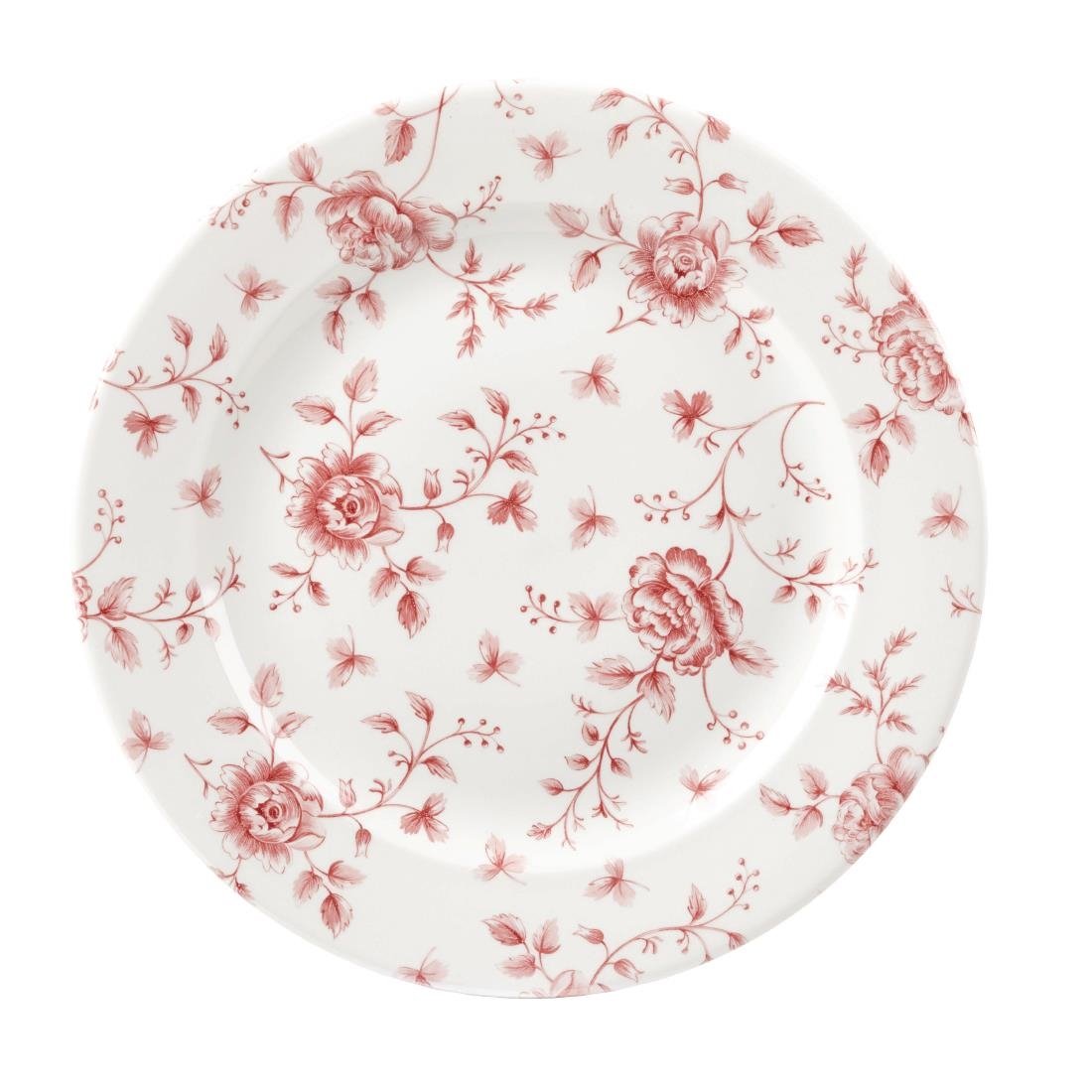 Assiettes Churchill  Rose Chintz Cranberry 276mm (Lot de 6)