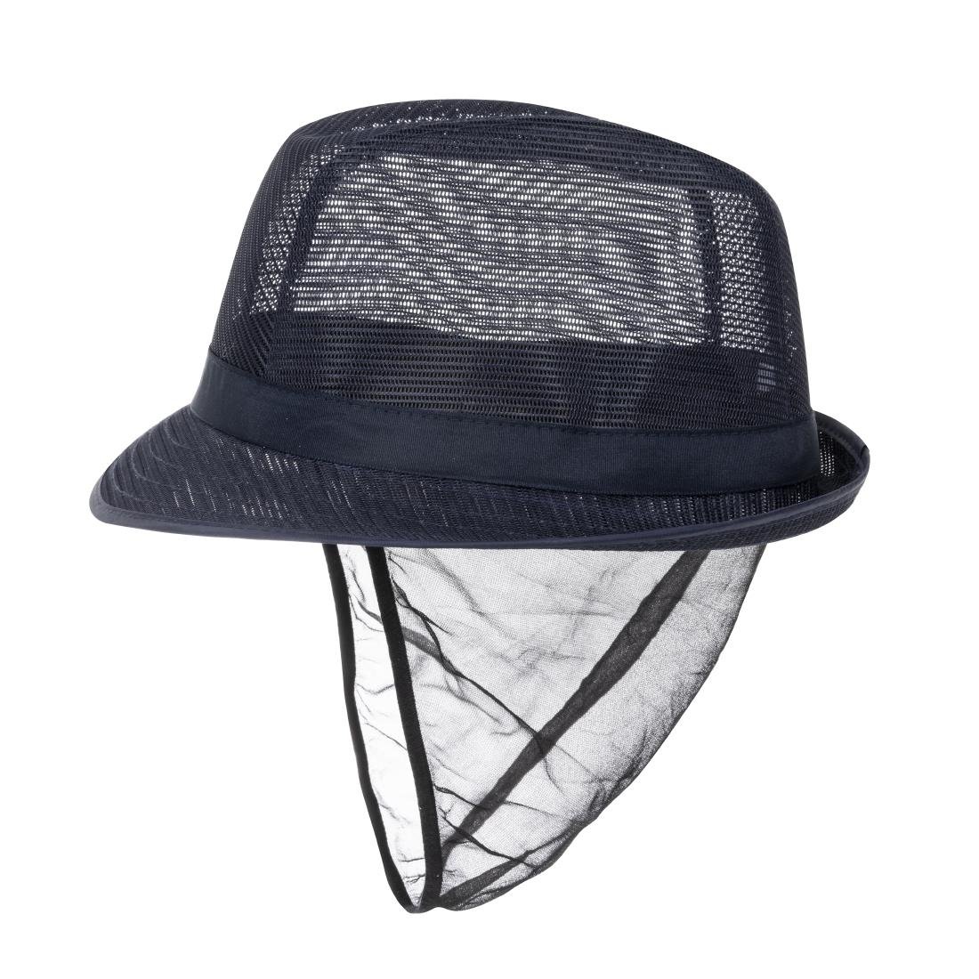 Chapeau Trilby bleu marine avec résille - NISBETS