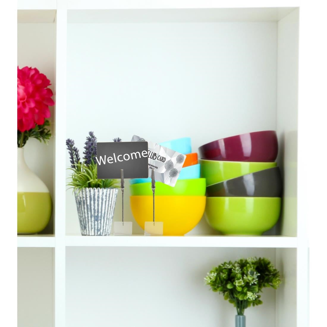Porte-étiquettes en acrylique Securit (lot de 6) - NISBETS