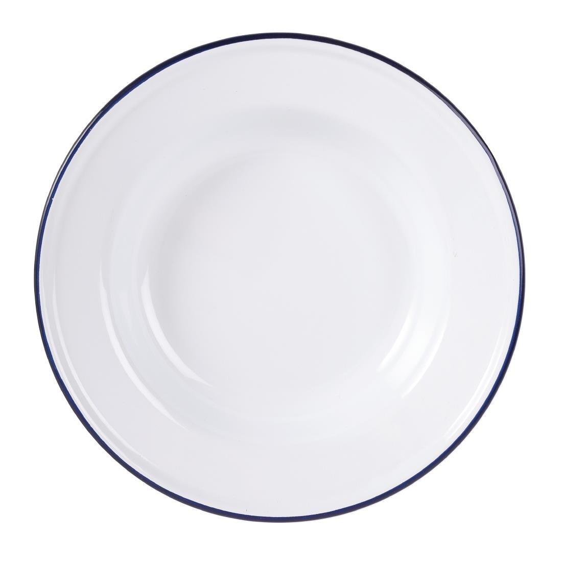 Assiette creuse en acier émaillé Olympia 245mm lot de 6