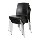 Chaises en polypropylène Bolero Elements noires (lot de 4) - NISBETS