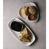 Assiettes triangulaires Churchill Studio Prints Kintsugi Agate Grey Lotus 177mm (Lot de 12)