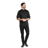 Veste de cuisine manches courtes Chaud Devant Bacio noire L - NISBETS