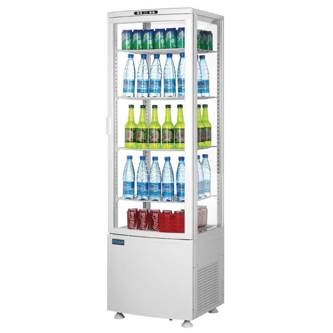 Vitrine réfrigérée porte incurvée économe en énergie Polar série C blanche 235L - FRANCE CHR